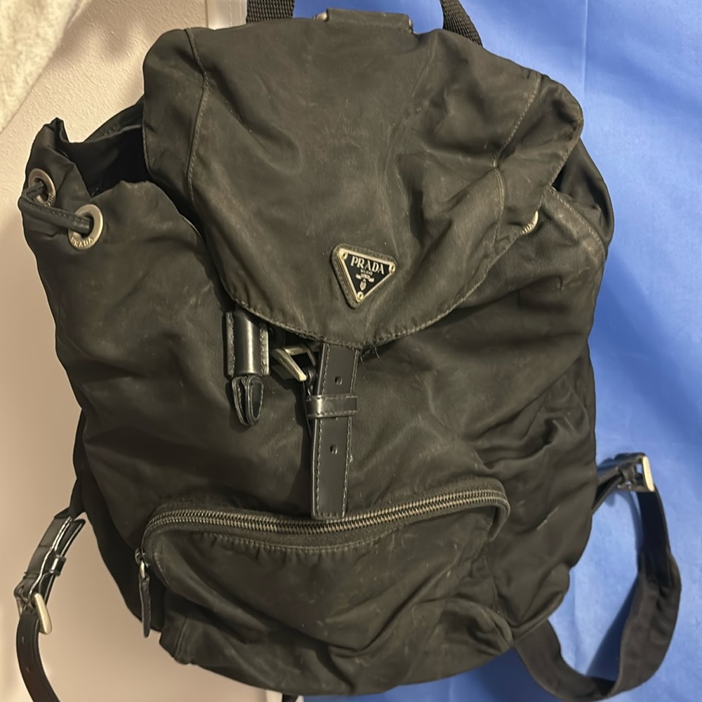 Prada Backpack Nylon Black Classic Medium
